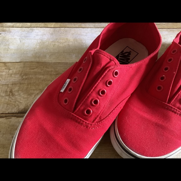 Men’s vans no lace red slip on’s size 10.5 - Picture 4 of 11